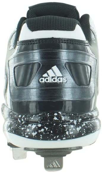 Chuteira de beisebol Adidas PowerAlley 2 masculina, branca/preta