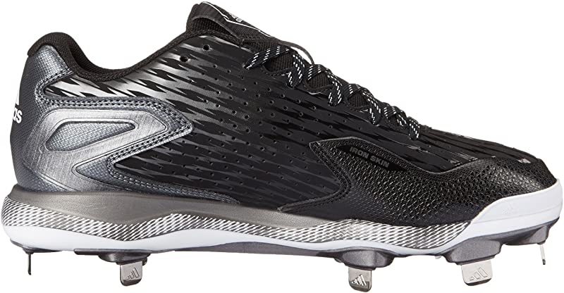 Chuteira de beisebol Adidas Poweralley 3.0 masculina, preta/branca/carbono, tamanho 13,5 D(M) EUA