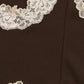 8Apart - Junior Women's Fitch Floral Lace Strap Crop Cami