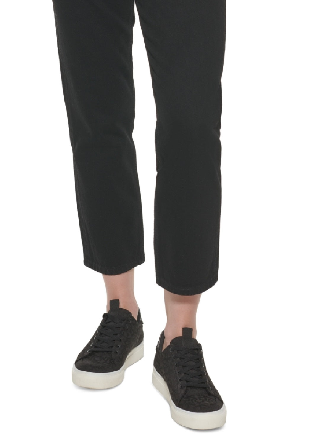 Calça jeans vintage DKNY Broome High Rise feminina, preta, tamanho 30