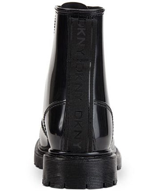 Botas de chuva femininas Tilly com cadarço DKNY, pretas, tamanho 9