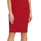 Vestido tubinho com manga bufante DKNY feminino, vermelho, tamanho 6