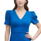 Vestido tubinho com manga bufante DKNY feminino, azul, tamanho 10