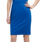 Vestido tubinho com manga bufante DKNY feminino, azul, tamanho 10