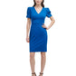 Vestido tubinho com manga bufante DKNY feminino, azul, tamanho 10