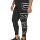 Legging feminina DKNY com cintura alta e logo explodido 7/8, branca, tamanho 3X