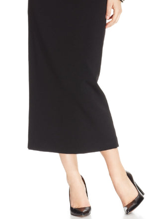 Saia coluna de crepe feminina Kasper, preta, tamanho 4