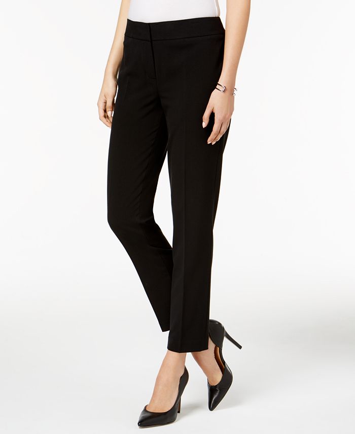 Calça social feminina Nine West Plus Skinny Leg Stretch, preta, tamanho 18