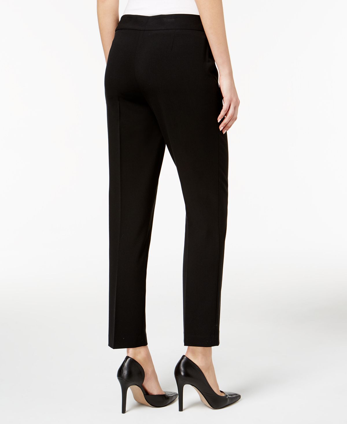 Calça social feminina Nine West Plus Skinny Leg Stretch, preta, tamanho 18
