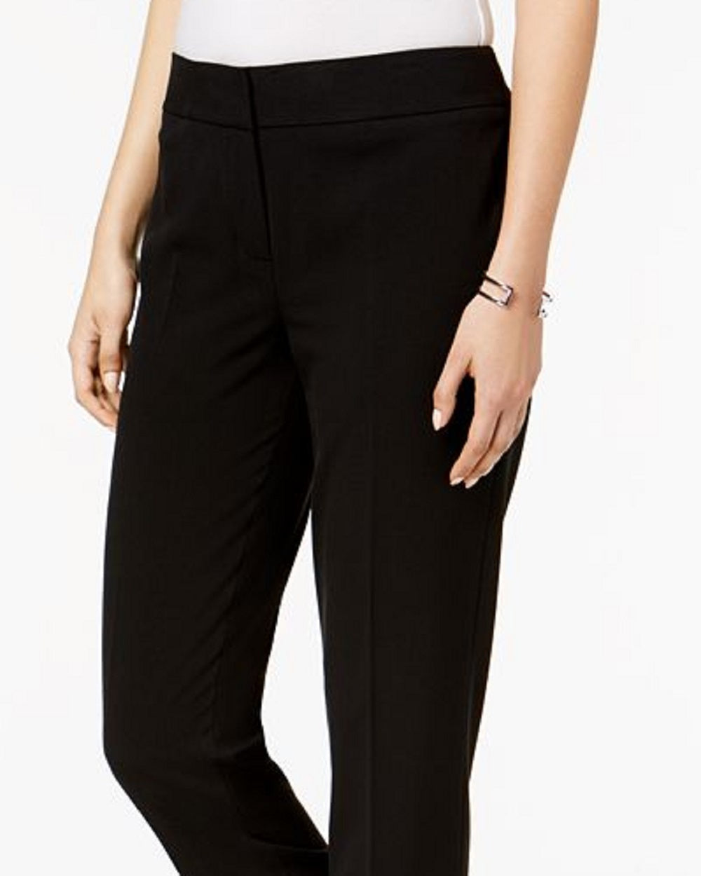 Calça social feminina Nine West Plus Skinny Leg Stretch, preta, tamanho 18
