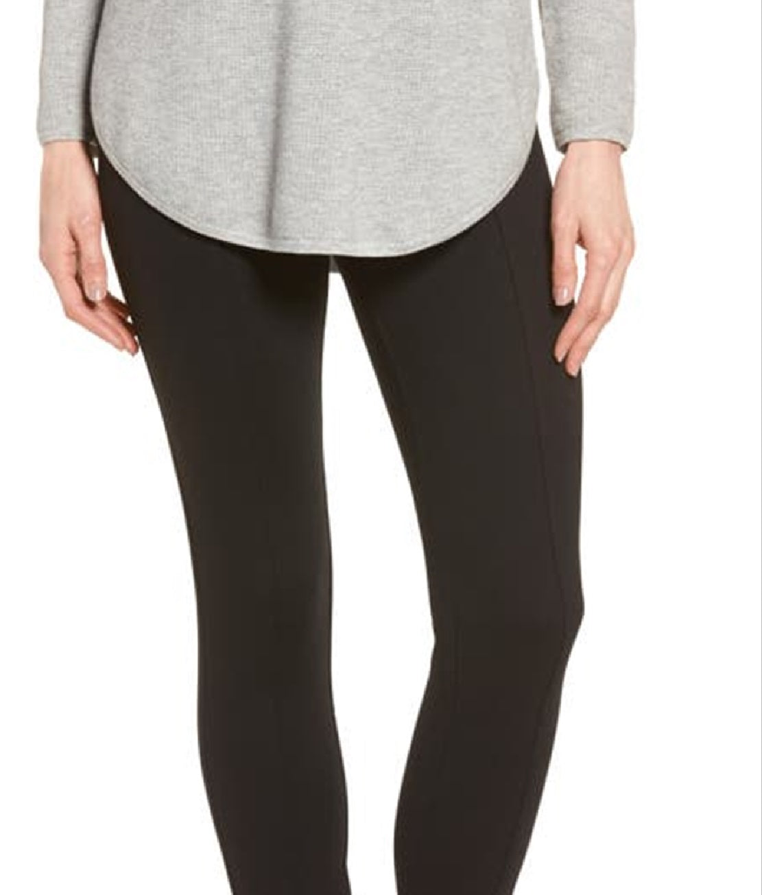 Calça de compressão feminina Anne Klein, preta, tamanho 6