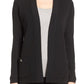 Cardigan feminino Anne Klein Malibu com frente aberta, preto, tamanho grande
