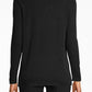 Cardigan feminino Anne Klein Malibu com frente aberta, preto, tamanho pequeno