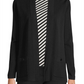 Cardigan feminino Anne Klein Malibu com frente aberta, preto, tamanho pequeno