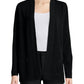 Cardigan feminino Anne Klein Malibu com frente aberta, preto, tamanho extrapequeno