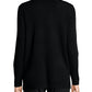 Cardigan feminino Anne Klein Malibu com frente aberta, preto, tamanho extrapequeno