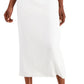 Saia coluna de crepe feminina Kasper, branca, tamanho 8