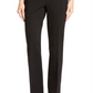 Calça de compressão feminina Anne Klein Flare Leg Ponte, preta, tamanho 10