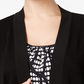 Cardigan feminino Anne Klein Malibu com frente aberta, preto, tamanho 0X