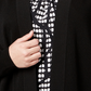 Cardigan feminino Anne Klein Malibu com frente aberta, preto, tamanho 0X