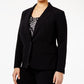 Blazer feminino Anne Klein com botões, preto, tamanho 24W