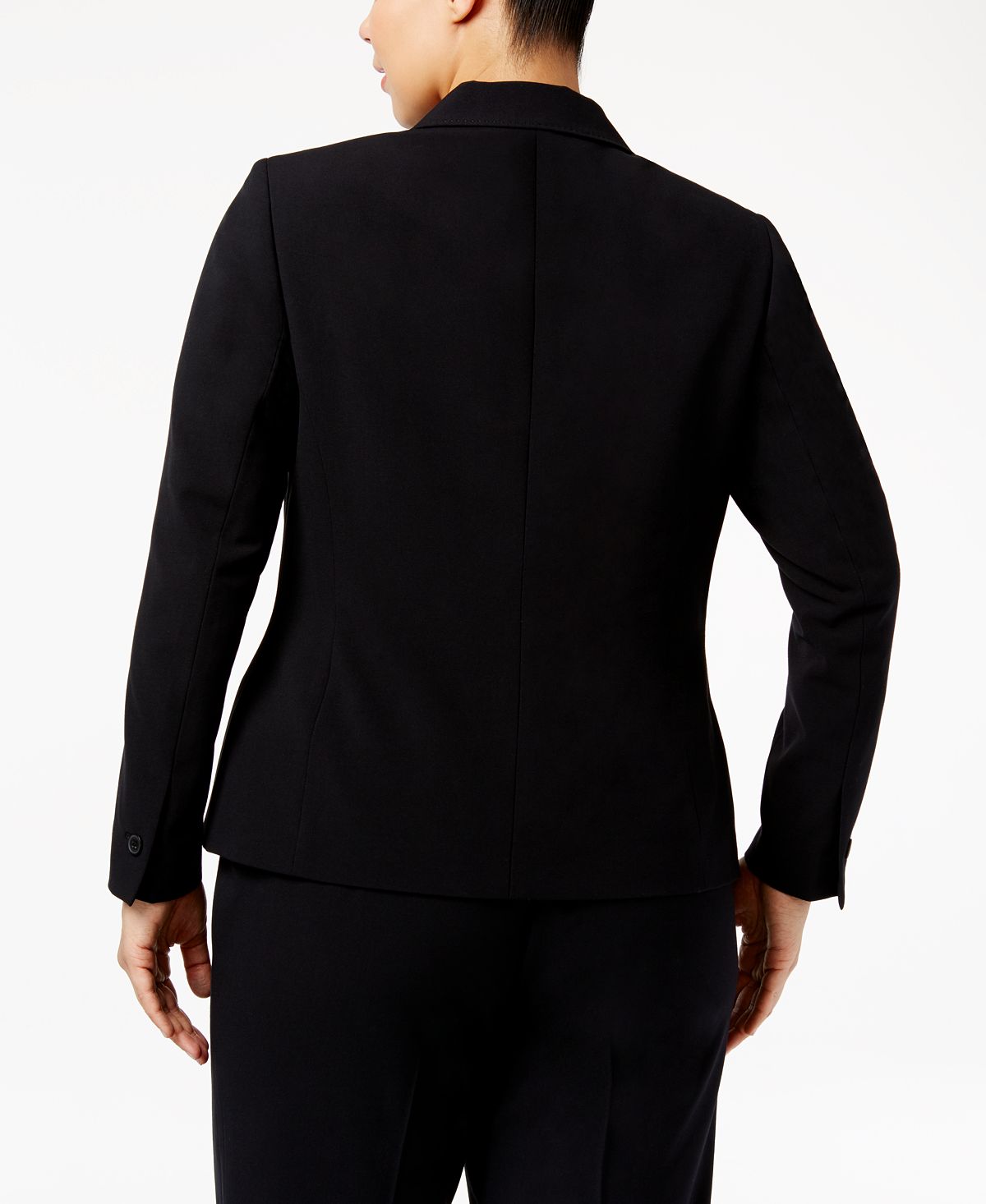 Blazer feminino Anne Klein com botões, preto, tamanho 24W