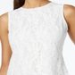 Top de renda feminino Kasper, branco, tamanho pequeno, médio