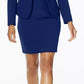 Vestido sem mangas com gola xale da coleção feminina Anne Klein, azul, tamanho 4