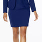 Vestido sem mangas com gola xale da coleção feminina Anne Klein, azul, tamanho 4