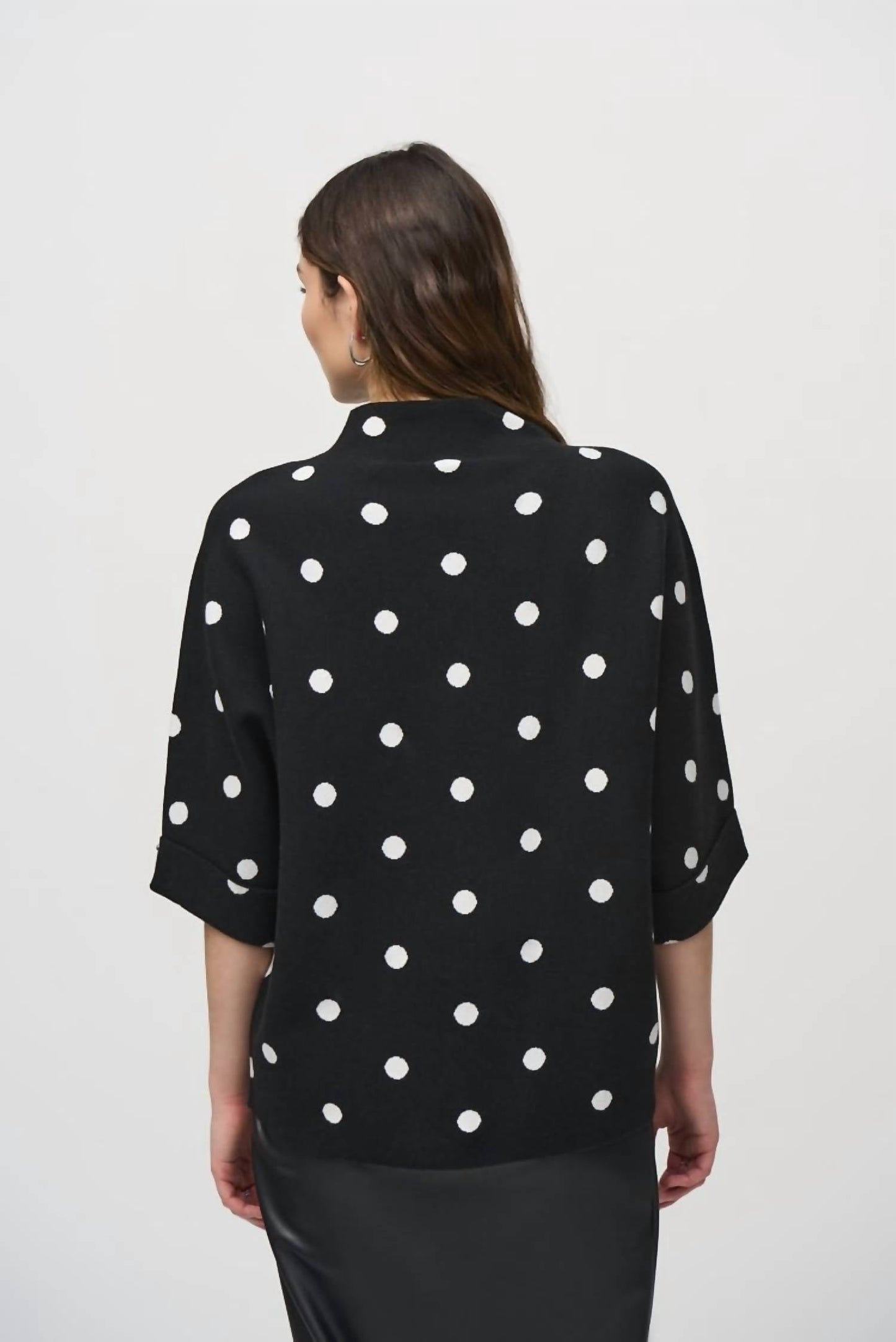 Joseph Ribkoff - Jacquard Dot Print Top Sweater
