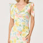 Astr - Allexina Satin Cowl Neck Midi Dress