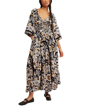 Free People - Vestido longo com estampa floral Bodhi