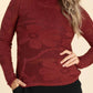 Anniewear - Floral Jacquard Mock Neck Sweater