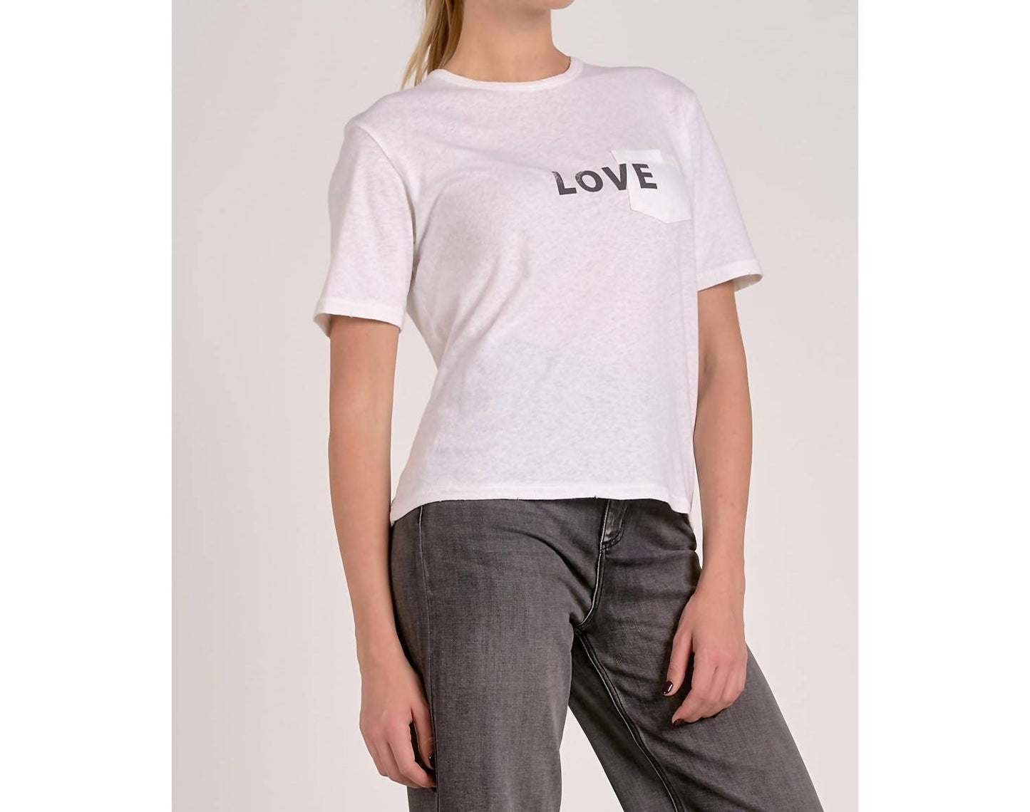 Elan - Love Graphic Tee With Chest Pocket