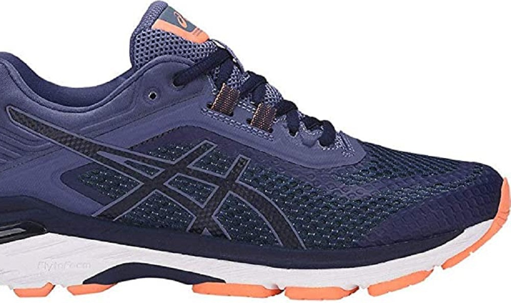 Tênis de corrida feminino Asics GT 2000 6, azul, tamanho 5, 2E (Xw), EUA