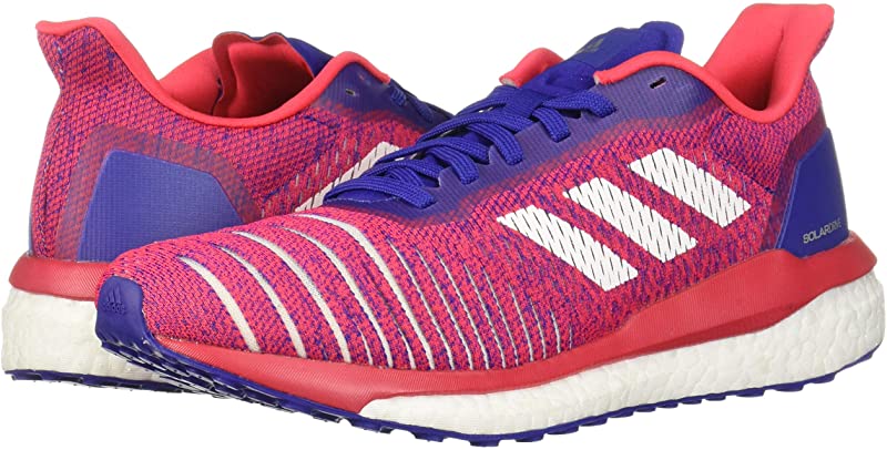 Tênis de corrida feminino Adidas Solar Drive Active Azul/Branco/Vermelho