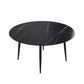 Modern Man-Made Stone Round Dining Table for 6 People