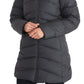 Casaco feminino Marmot Montreal com capuz e acabamento em pele sintética, preto, tamanho XX-G