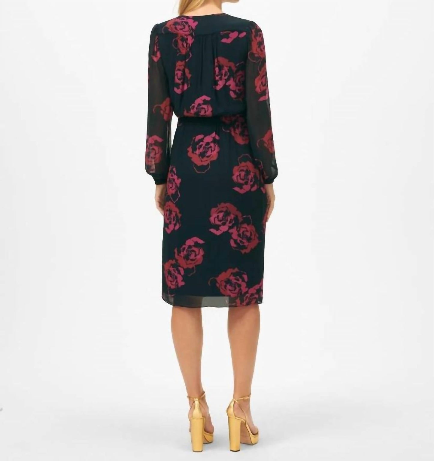 Brooks Brothers - Rose Wrap Chiffon Dress