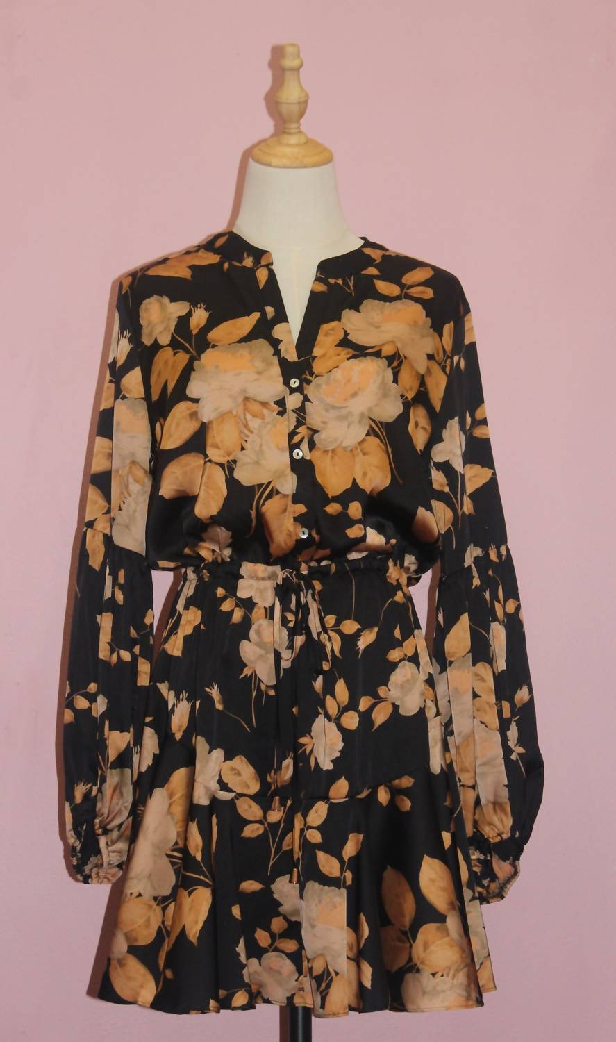 Aakaa - Fall Floral Print Dress