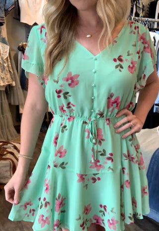 Steve Madden - Vestido Kirsty com decote em V e mangas esvoaçantes