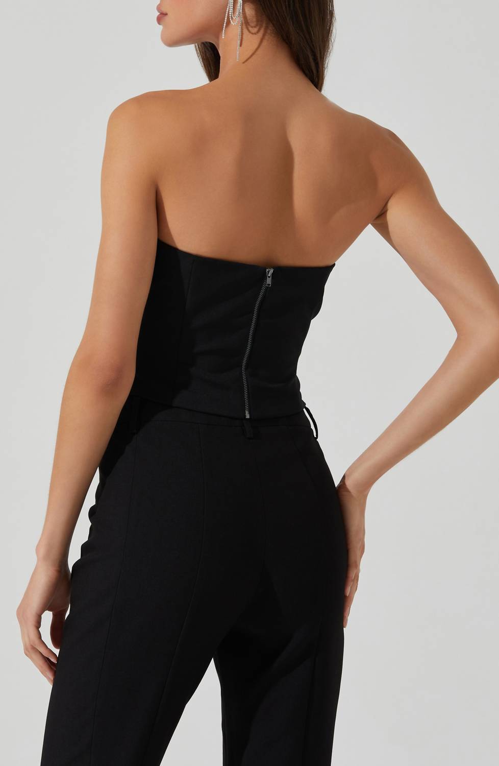 Astr - Amell Strapless Rhinestone Trim Top