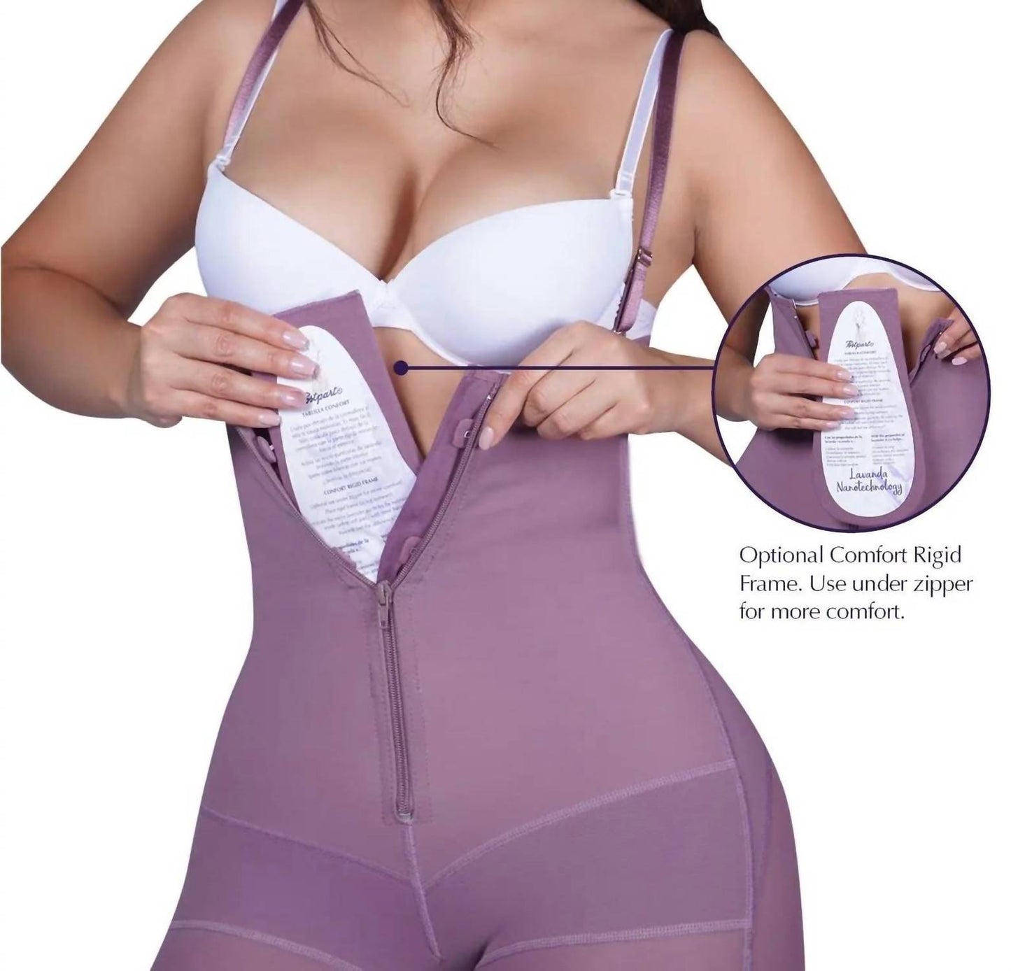 Siluets - Pl1 Postpartum Mid-thigh Full Body Shaper With Abdominal Reinforcement