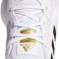 Tênis de basquete masculino adidas Pro Bounce 2019 Low, branco/preto/dourado