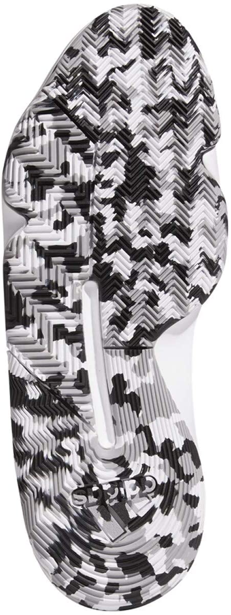 Tênis de basquete masculino adidas Pro Bounce 2019 Low, branco/preto/dourado