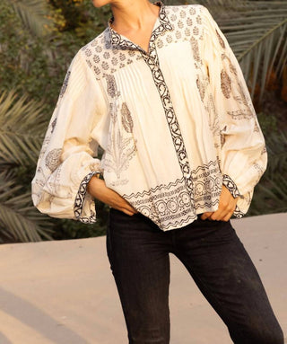 Oliphant - Mandarin Pintuck Blouse