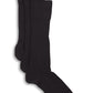 Pacote com 3 meias sociais masculinas Gold Toe de lã Windsor pretas, tamanho 10-13