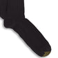 Pacote com 3 meias sociais masculinas Gold Toe de lã Windsor pretas, tamanho 10-13