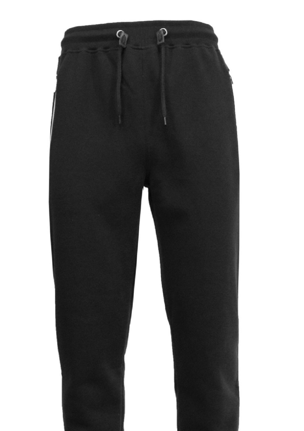 Calça jogger slim fit masculina Galaxy By Harvic com bolsos com zíper, preta, tamanho grande