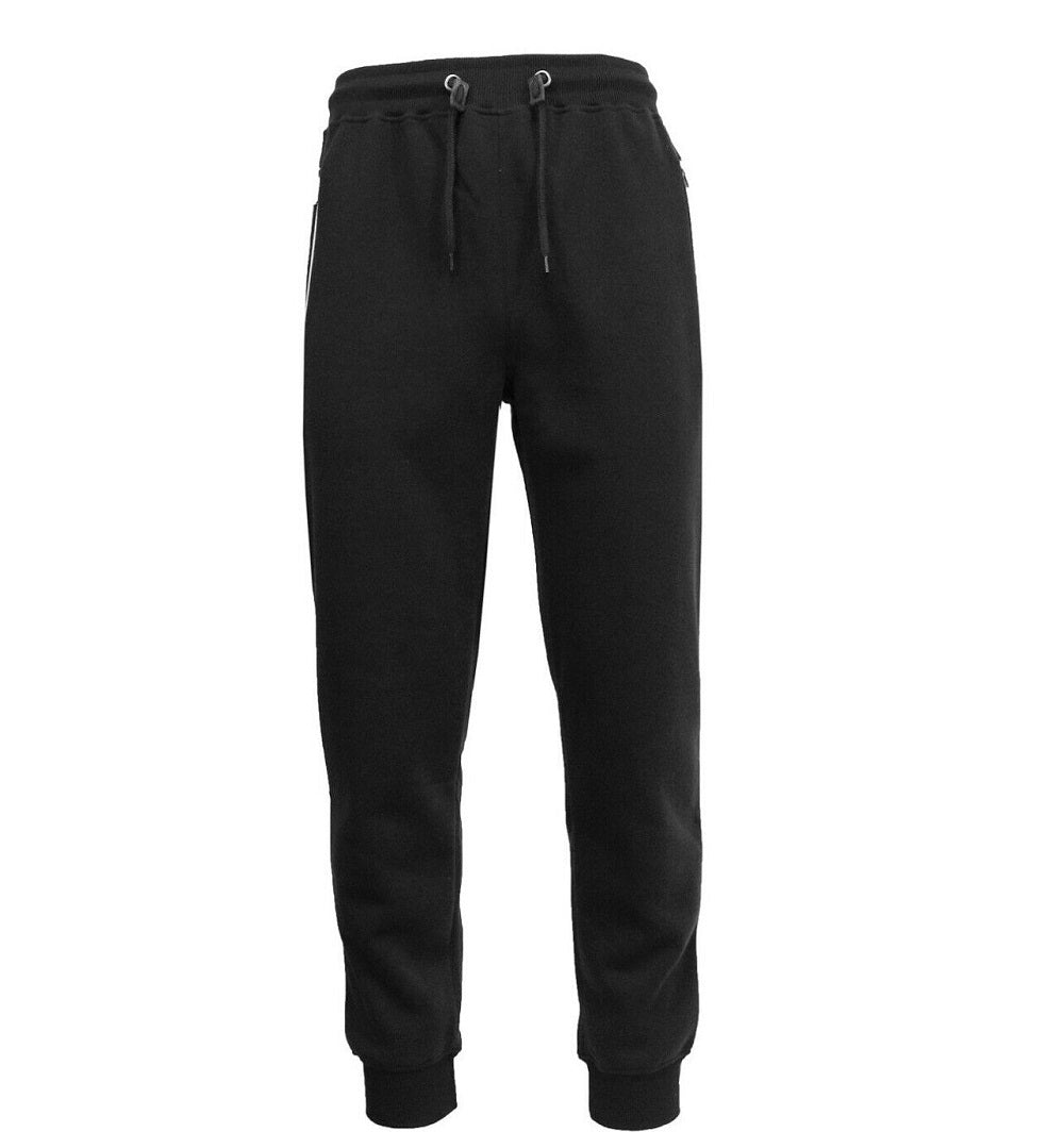 Calça jogger masculina Galaxy By Harvic com bolsos com zíper e ajuste slim, preta, tamanho XX-G
